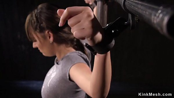 Master torments huge tits brunette under those circumstances brat in metal device bondage